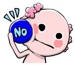 Cute Pink Axolotl sticker #15083139