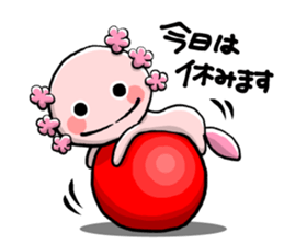 Cute Pink Axolotl sticker #15083143