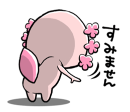 Cute Pink Axolotl sticker #15083144