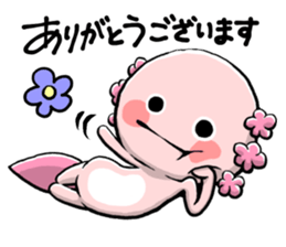 Cute Pink Axolotl sticker #15083145