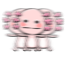 Cute Pink Axolotl sticker #15083149
