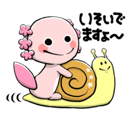 Cute Pink Axolotl sticker #15083152