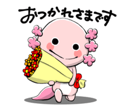 Cute Pink Axolotl sticker #15083155