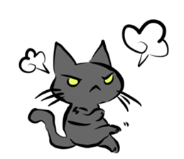 white cat&black cat sticker #15083515