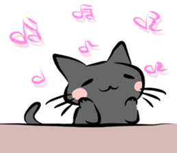 white cat&black cat sticker #15083534