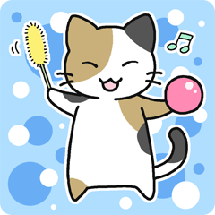 Sticker of cute five cats