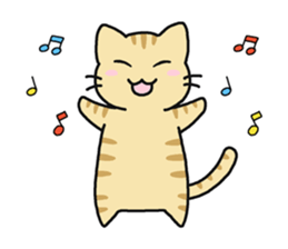 Sticker of cute five cats sticker #15083564