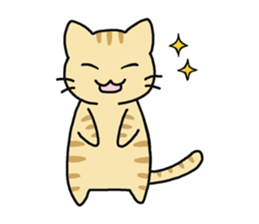 Sticker of cute five cats sticker #15083567