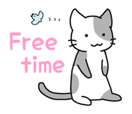 Sticker of cute five cats sticker #15083593