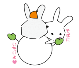 A rabbit is in love 8 sticker #15083754