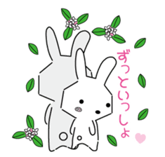 A rabbit is in love 8 sticker #15083762