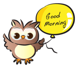 owl&balloons sticker #15084644