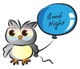 owl&balloons sticker #15084645