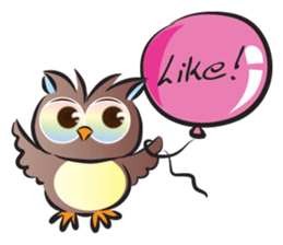 owl&balloons sticker #15084646