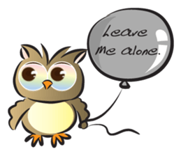 owl&balloons sticker #15084647