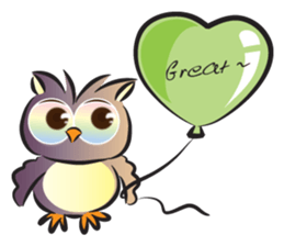 owl&balloons sticker #15084648