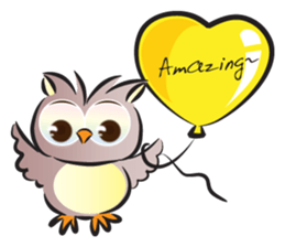 owl&balloons sticker #15084649