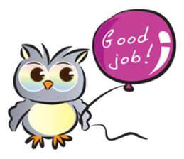 owl&balloons sticker #15084651