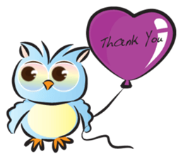 owl&balloons sticker #15084654