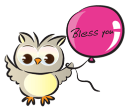 owl&balloons sticker #15084656