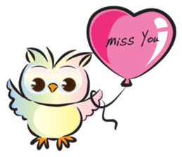 owl&balloons sticker #15084657