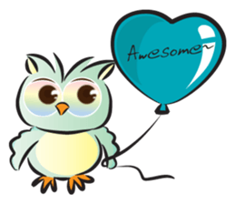 owl&balloons sticker #15084658