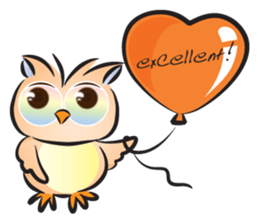 owl&balloons sticker #15084659