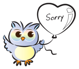 owl&balloons sticker #15084662