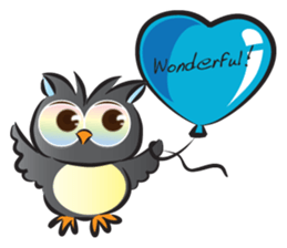 owl&balloons sticker #15084663