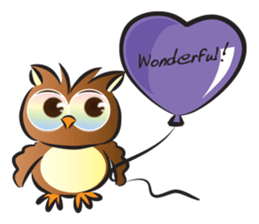 owl&balloons sticker #15084664