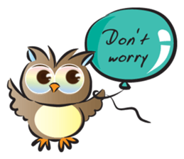 owl&balloons sticker #15084665