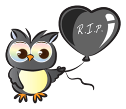 owl&balloons sticker #15084667