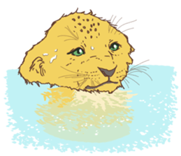 Cute Lion Cubs sticker #15086692