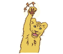 Cute Lion Cubs sticker #15086702