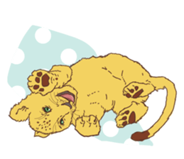 Cute Lion Cubs sticker #15086705