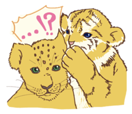 Cute Lion Cubs sticker #15086706