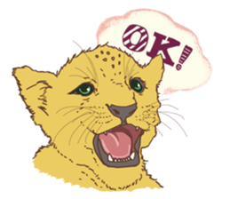 Cute Lion Cubs sticker #15086711