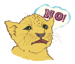 Cute Lion Cubs sticker #15086712