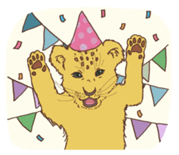 Cute Lion Cubs sticker #15086714