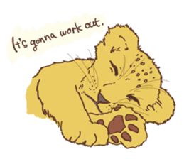 Cute Lion Cubs sticker #15086722