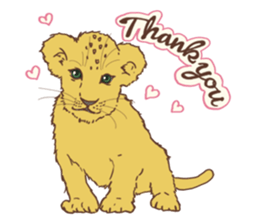 Cute Lion Cubs sticker #15086723