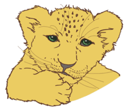 Cute Lion Cubs sticker #15086724