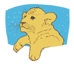 Cute Lion Cubs sticker #15086725