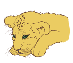 Cute Lion Cubs sticker #15086726