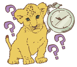 Cute Lion Cubs sticker #15086729