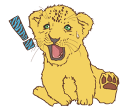 Cute Lion Cubs sticker #15086730