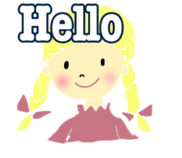 Cute and nice girl sticker #15087692