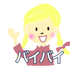 Cute and nice girl sticker #15087712