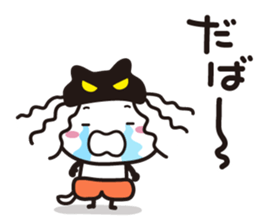 Warrior is wearing a cat's ear hat(1) sticker #15087863