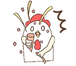 Surreal chicken! sticker #15088011